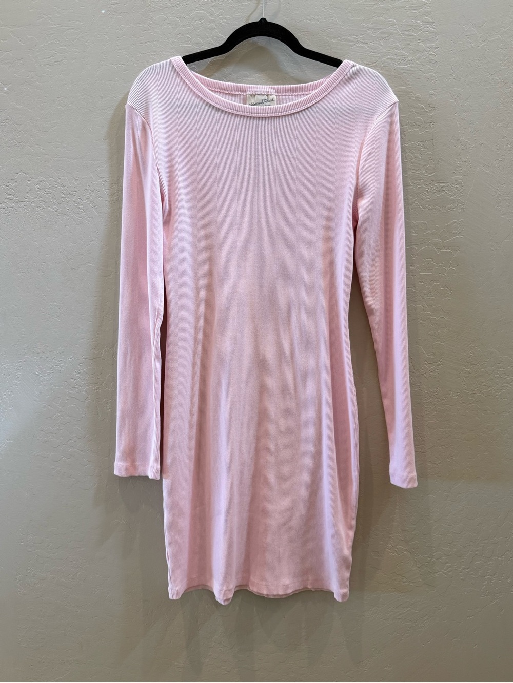 Universal Thread Girls' Light Pink Long Sleeve Knit Dress